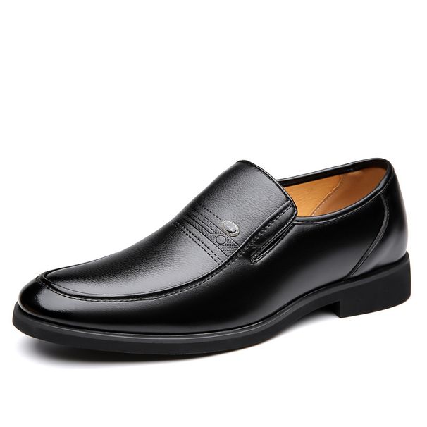 Inner Height-increasing Extra Small Fashionable For Men, Large Size Soft Leather Wedding Shoes, Business Formal Slip-on_vogvips.com