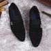 New Men's Pointed Toe Suede British Genuine Leather Business Casual Slip-On Sheepskin Shoes Large Size_vogvips.com