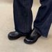 Sheepskin Version~ Closed-toe Slippers, Washed Genuine Leather, Square-toed Mules, Thick-soled Casual_vogvips.com