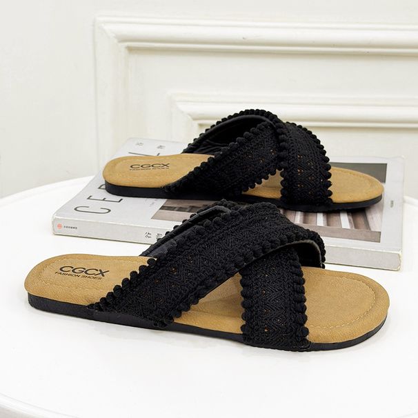 French-style Retro Cross-strap Sandals Women, 2026 New Model, Suitable For Summer Wear With Skirts, Casual And Versatile_vogvips.com
