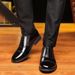 Men's New British Style Spring Autumn Breathable Work Business Formal Leather Shoes For Young Men Three-Joint One Foot_vogvips.com