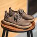 Euro Step New Men's Casual British Style Big Toe Soft Sole Low Top Fashion Versatile Martin Boots Leather Shoes For Men_vogvips.com