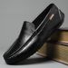 Suitable For All Seasons 2024 New Soft Sole Breathable Lazy Loafers Korean Style Slip-On Business Casual Leather Shoes Men_vogvips.com
