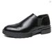 Low-top Business Leather Shoes Plus-size Brogues Slip-on Business Dress Shoes_vogvips.com