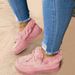 Women's Winter Plush Lined Slip-On Snow Boots With Thick Rubber Sole - Cozy Casual Shoes For Cold Weather In Multiple Colors & Sizes_vogvips.com