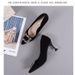 Women's 2026 New Style Professional Pointed-toe High-heeled Shoes With Suede Finish, Stiletto Heel, And Diamond_vogvips.com