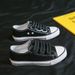 Fubu 2025 Spring Low Top Korean Edition Velcro Canvas Female Ins Student Board Lazy White Shoes F003_vogvips.com