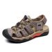 Men's shoes Leather handmade beach sandals Oversized leather sandals comfortable breathable outdoor casual sandals_vogvips.com