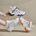 Dad Shoes Women Hollow Breathable Student Sports Shoes Casual Shoes Platform Heightening Shoes_vogvips.com