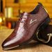 Autumn Cross-Border Large Size Formal Men's Business Casual Lace-Up Pointed Low-Cut Single Leather Shoes_vogvips.com