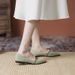 Weiwei Girl Pointed Toe Flat Shoes for Women Soft Sole Slip-On Versatile Shallow Mouth Pearl Detail 1 Size 373_vogvips.com