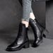Shanghai Jie Zou Winter New Cotton Round Toe Polished Retro Cowhide Women's Shoes Fashion High-top Versatile Casual_vogvips.com