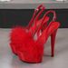 Elegant Strappy Stiletto Heels - 15cm High Heel Sandals For Women, Fashionable Fish Mouth Open-Toe Party Shoes With Buckle Closure_vogvips.com