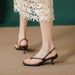 French High Heels Women's Stiletto Summer Fashion Pinch Sandals Women's New Back Strap Herringbone Cool Slippers_vogvips.com