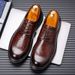 New 2025 Men's Dress Shoes Genuine Leather Business Formal Oxfords Footwear Men High Quality Leather Derby Shoes Zapatos Hombre_vogvips.com