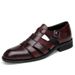 Summer Hollow With Perforated And Breathable Holes, Dad's Shoes, Business Casual Leather Sandals, Men's Shoes_vogvips.com