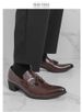 British Style Men's Pointed Toe Tassel Casual High Heel Black Versatile Business Fashion Trend Slip-On Shoes_vogvips.com