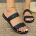 Fashion Designer New Women Plus Size Slippers 2026 Summer Popular Style Woven Outdoor Beach Sandals Multiple Colors Free_vogvips.com