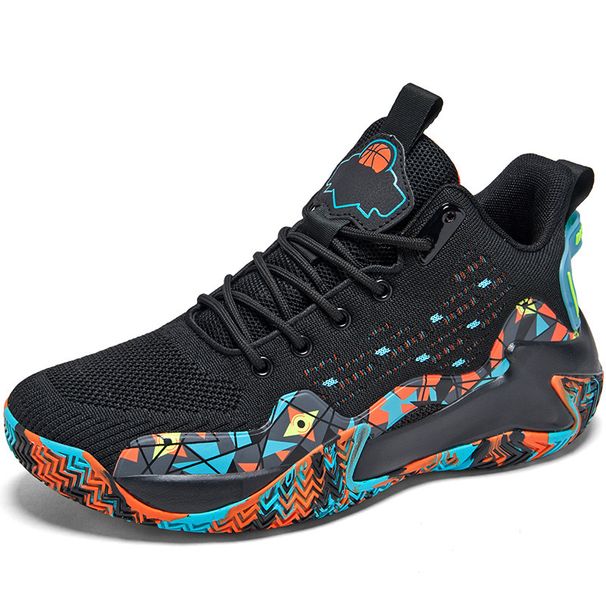 Men's shoes flying woven basketball shoes High top sneakers Hipster cloth camouflage youth student training shoes_vogvips.com