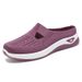 Women's Shoes Casual Shoes Breathable Bag Head Half Drag One Pedal Lazy Shoes Mesh Flying Woven Shoes Soft Sole Single Shoes_vogvips.com