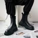 British Style Fancy Green Bottom Black Boots_vogvips.com