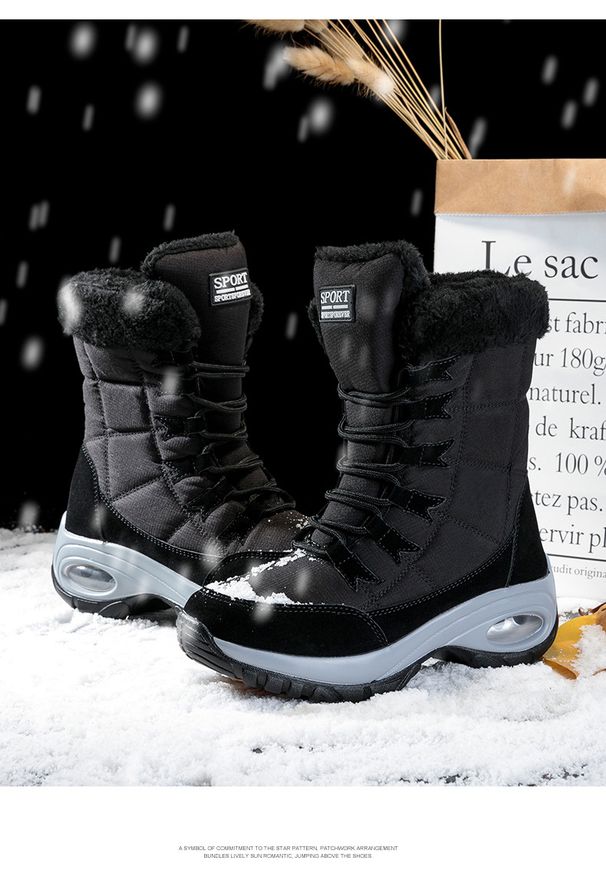 Snow Boots With A Mid Tube Design, Trendy Women's Outdoor Travel, Comfortable, Snow Resistant, Anti Slip, Warm And High Top Women's Shoes_vogvips.com