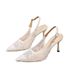 French-style Lace High-end Wedding Shoes, Pointed-toe Stiletto High Heels For Women, 2026 Summer New Elegant Socialite_vogvips.com