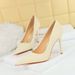 Elegant Pointed Toe Stiletto Heels For Women Ultra High Heel Dress Pumps In Satin Finish Sizes Single Shoes_vogvips.com