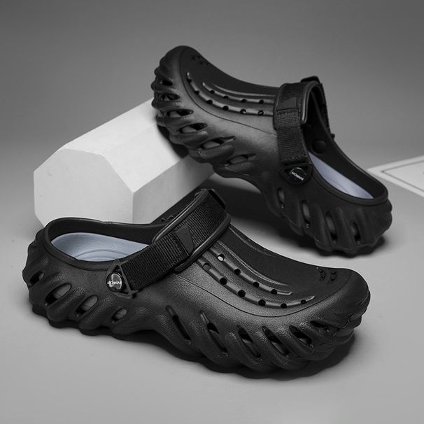 Summer New Men's Casual Thick Soled Hole Shoes Non Slip Eva Fashionable Wear Resistant Indoor And Outdoor Beach Sandals_vogvips.com