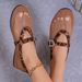 2025 Summer New Large Shoes Casual Sandals Women's Mesh Breathable One Button Flat Bottom Cool_vogvips.com