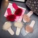 Spring Summer Bridesmaid Furry For Women New Red Slippers Wedding Bride Dressing Gown Matching Shoes_vogvips.com