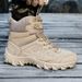 Outdoor High-top Boots Men Anti-slip Flat Comfortable Combat Boot Men Breathable Wear-resistant Casual Lace-up Hiking Shoes Men_vogvips.com