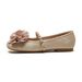 Square Head Single Shoes Female Flat Bottom Shallow Mouth Word With Flowers French Fairy Style Grandma Shoes Female_vogvips.com