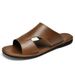 Summer Men's Shoes New Beach Cool Leather Men Fashion Man Designer Simple Light Comfortable Outdoor Cowhide Slippers_vogvips.com