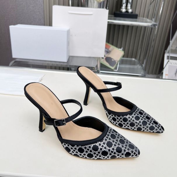High-Quality 2025 European And American New Style Middle Eastern German Fashion Classic Silk Rhinestone High-Heeled_vogvips.com