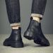 Martin Boots Men's Medium Top Retro Sleeve High Top Leather Shoes Men's Chelsea Boots_vogvips.com