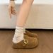 Women's Suede Perforated Buckle Clogs Mules Slides Closed Toe Slip On Breathable Flat Casual Summer Fashion Slippers_vogvips.com