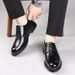 Euro Step Genuine Leather Business Formal Autumn New British Style High-end Single Men's Work Wedding Shoes_vogvips.com