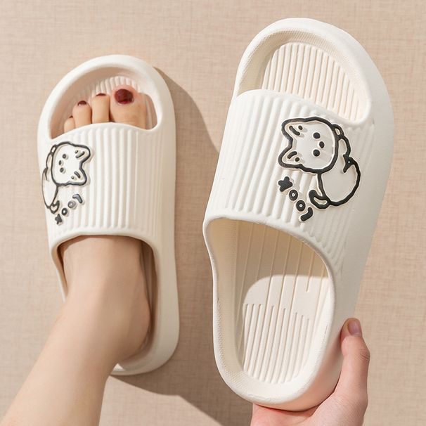 2025 Summer Slippers Bathroom Platform Non-Slip Home Bear Cartoon Cat Flip Flops Beach Slipper Sandals Slides Indoor Outdoor_vogvips.com
