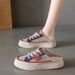 Summer Ins Transparent Mesh Hollow White Shoes Female Students All Match Casual Half Slippers Women's Shoes Trendy_vogvips.com