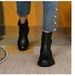 ShoeVault Cro-Border Plu Size Women' Autumn Winter New Belt Buckle Low-Cut Short Round Toe Flat Sole Padded Caual Martin_vogvips.com
