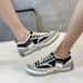 Unisex Trendy Casual Canvas Shoes Matching Couple's Distressed Style Versatile Early Spring New 2025 Student Footwear_vogvips.com