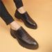 Euro Step Youth Casual Genuine Men's Thick Sole Brogue Carved Hairstylist Trend Wedding Work Leather Shoes_vogvips.com