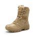 Men's High Top Work Boots For Outdoor Sports - Military Style Synthetic Leather Upper With Rubber Sole - Round Toe Lace-Up Shoes For Hiking Climbing_vogvips.com