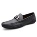 Men's Doudou Shoes Driving Shoes Low-top Pure Leather Surface Metal Trim Foot Cover Large Size Casual Shoes Small Leather Shoes_vogvips.com