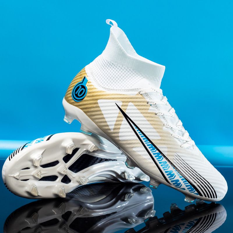Large Size High-Top Football Long Spikes New Student Grass Soccer Broken Spike Women Training Shoes_vogvips.com