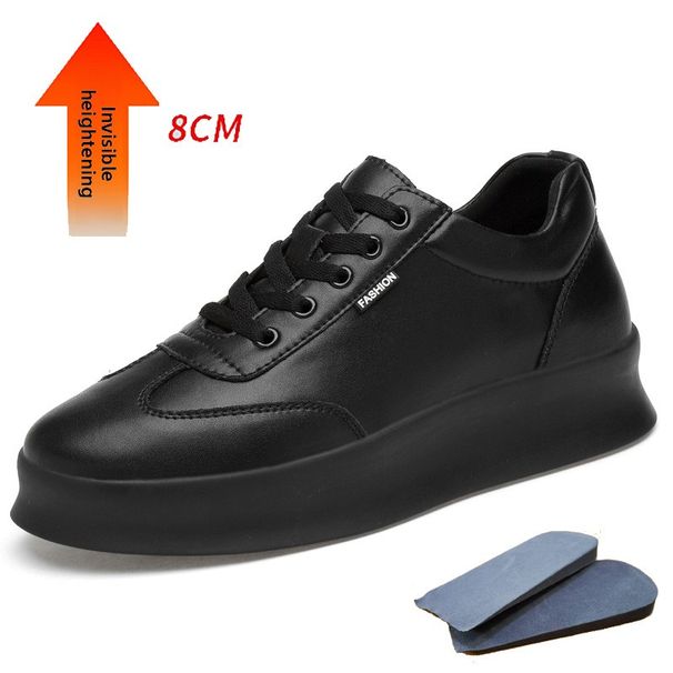 Platorm Casual Running Men's Shoes Men's Invisible Inner Height-increasing Sports Shoes British Board Shoes_vogvips.com