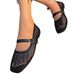 Foreign Trade Large Size Flat Sandals Women, 2026 Summer New Breathable Mesh Strap Casual Shoes For Women_vogvips.com