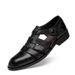 Summer Hollow With Perforated And Breathable Holes, Dad's Shoes, Business Casual Leather Sandals, Men's Shoes_vogvips.com