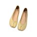Split For Women, Internet Famous Pig Trotter Flat Bottomed 2025 Spring New Toe Lazy Soft Leather Single Sh, Autumn_vogvips.com